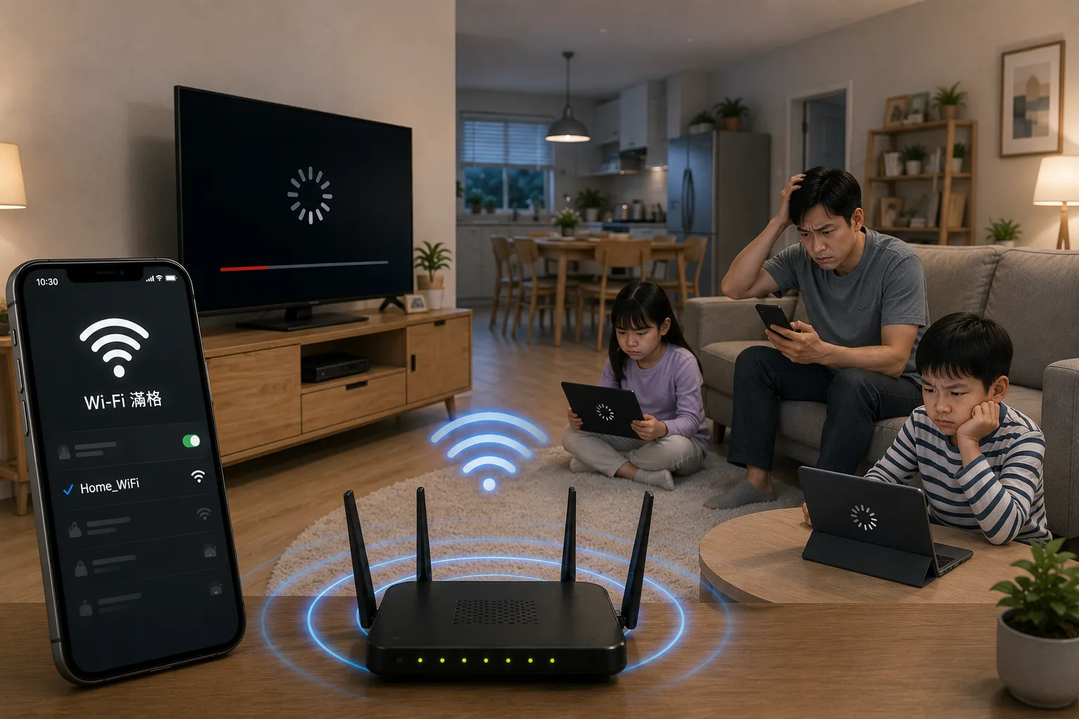 WiFi滿格連不上
